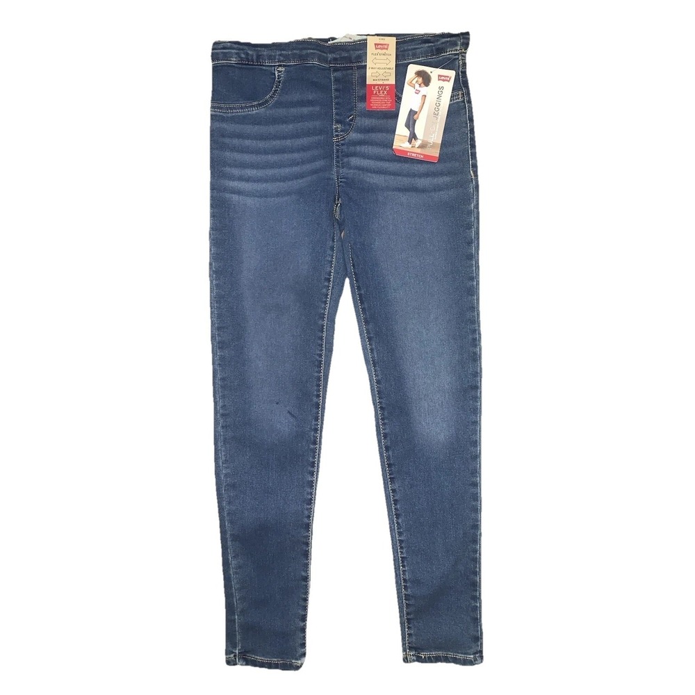 Levi's Flex Pull On Jeggings girls 12 Denim Skinny Jeans Waistband Stretch NEW‎